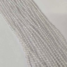 Crystal Quartz 2-2.5mm round facet beads strand